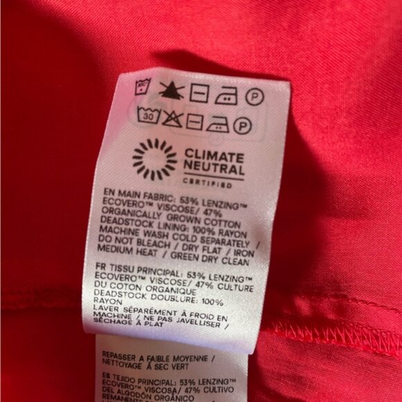 NEW Reformation Kiria Midi Drop Waist Short Sleeve Dress Lipstick Red | size 0 - Picture 13 of 14